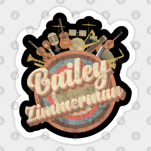 Music Tour Vintage Retro Style // Bailey Zimmerman Sticker by kumurkumur